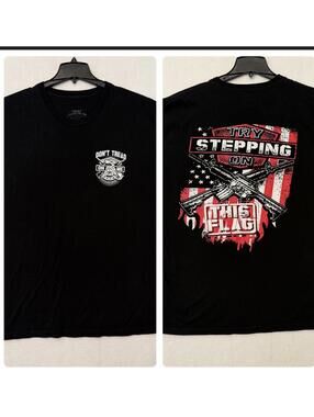 Yank Apparel Patriot Brand Men's 3XL Black T-Shirt "Don't Tread On Me" USA Made